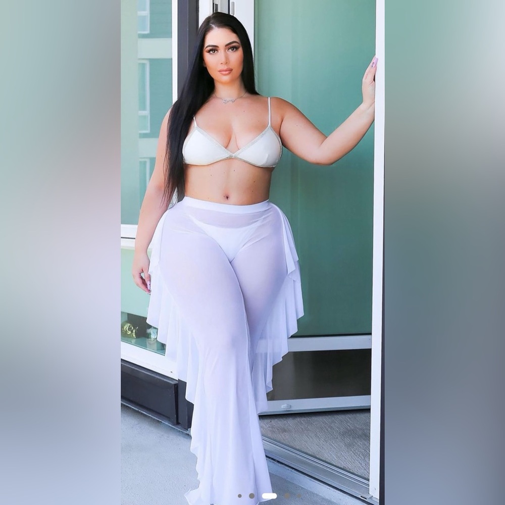 Fashion Nova White Swim Coverup